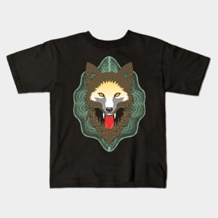 Polygonal wild wolf Kids T-Shirt